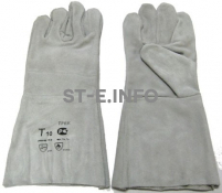 Перчатки-краги для сварщика пятипалые серые - st-e.info - Ханты-Мансийск
