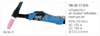 Горелка для аргонодуговой сварки TIG SR-P 17 FX TBi  8 м (газовое охлаждение) - st-e.info - Ханты-Мансийск