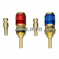 Комплект разъемов быстросъемных красный + синий с соединителем М6 - st-e.info - Ханты-Мансийск