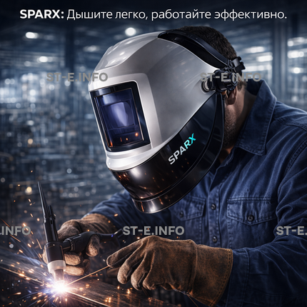 Маска сварщика Sparx с устройством подачи воздуха - st-e.info - Ханты-Мансийск