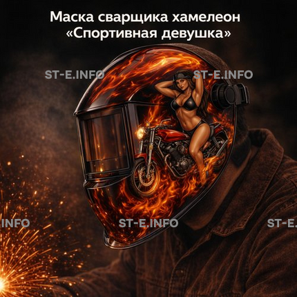 Маска сварщика хамелеон «Спортивная девушка» (YXE-718G PRO) - st-e.info - Ханты-Мансийск